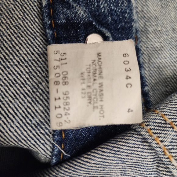 Vintage 80s LEVI STRAUSS Women's Size L Denim Jean Jacket 57508-1109 USA Made - Picture 3 of 4